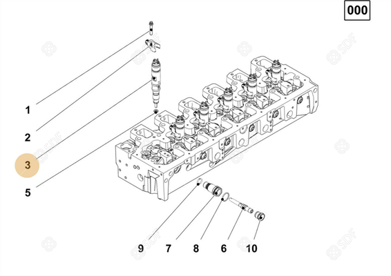 Pièces agricoles - Pieces moteur - iniettore completo Deutz-Fahr origine