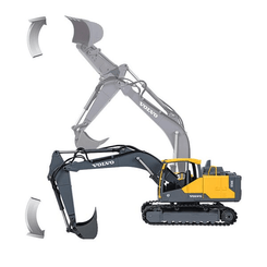 Loisirs - Jouets - DiggerVolvo EC160E Metal 1:16 avec grappin à obus et marteau de démolition