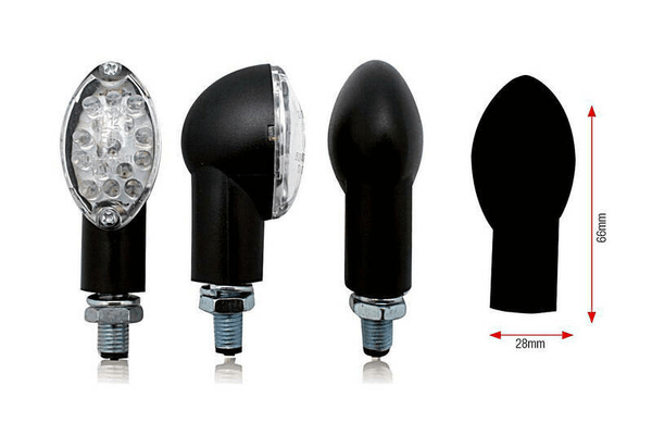 Pièces Quad & Motos - Equipement véhicule - Clignotants BIHR Oval LED noir universel