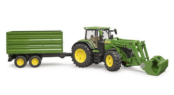 Loisirs - Jouets - John Deere 7R 350 avec chargeur frontal et remorque
