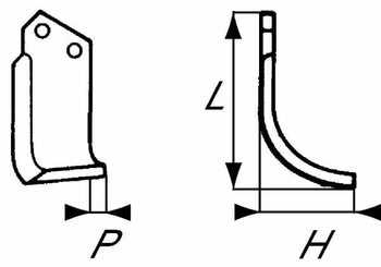 Pièces agricoles - Travail du sol - Lame de fraise d.