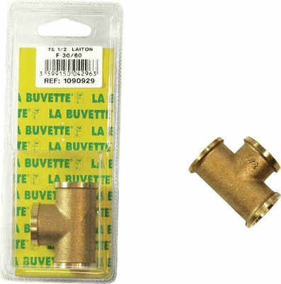 Pièces agricoles - Cloture,Jardin & Sylviculture - Té 1/2 laiton F30/60