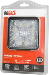 Pièces agricoles - Eclairage - Phare de travail LED carré 24W 1920lm, 10/30V, 110x45x110mm faisceau large 8 LED Kramp