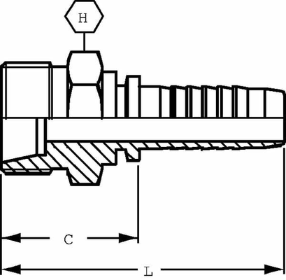 Pièces agricoles - Hydraulique - Raccord DN08-M14x150-8L