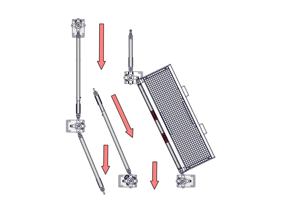 Accessoires et options matériel  - Matériel d'élevage - autre - CHICANE DE CONTENTION LONGUE/PASS-HOMME ANTI-HORAIRE SUR PLATINE