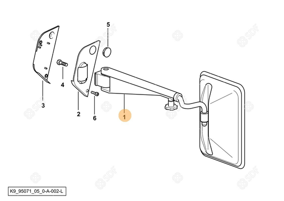 Pièces agricoles - Cabine et structure - rétroviseur sx/lh/li