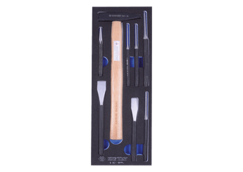 Outils - Outils divers - Module de chasse-goupilles, burins et marteau - 8 pièces