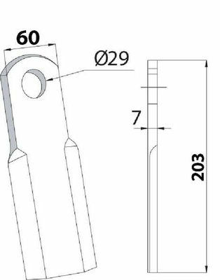 Pièces agricoles - Aménagements paysagers - Fléau l 65x6x215 d28 p/Taarup