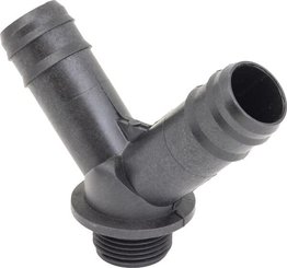 Pièces agricoles - Pièce Pulvérisateur - Pièce en Y 45°+embout de tuyau 2x25 mm / 1x30 mm