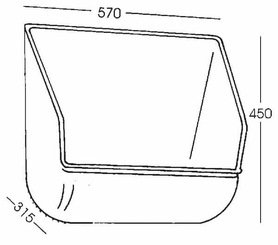 Pièces agricoles - Cloture,Jardin & Sylviculture - Auge à fixer 18L