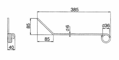 Pièces agricoles - Travail du sol - Dent de herse p/Hatzenbichler