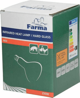 Pièces agricoles - Cloture,Jardin & Sylviculture - Lampe chauffante à infrarouge 250 W Rouge