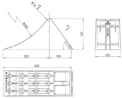 Pièces agricoles - Pièce divers - Cale de roue Crowny® 36, jaune, homologuée, thermoplastique
