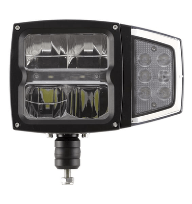 Pièces agricoles - Eclairage - Projecteur LED, 38 W, rectangulaire, 12-24 V, 229x150x80 mm, chauffant, feux de route/feux de croisement, flex anti-snow, Kramp