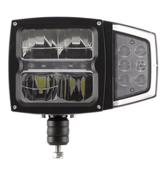 Pièces agricoles - Eclairage - Projecteur LED, 38 W, rectangulaire, 12-24 V, 229x150x80 mm, chauffant, feux de route/feux de croisement, flex anti-snow, Kramp