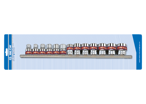 Outils - Outils divers - Jeu de 13 douilles 12 pans 3/8" sur rail en pouces