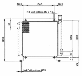 Pièces agricoles - Hydraulique - Refroidisseur d'huile (12 V) 38-50' C 2024K-12-2-01