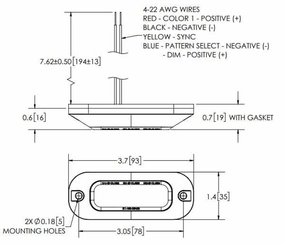 Pièces agricoles - Eclairage - Témoin lumineux 3 LED, bleu