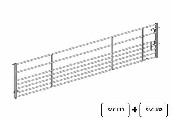 Materiels - Cage de contention - PACK DE 14 PORTES 7 LISSES PETIT BETAIL L.5/6M EMBOITEE