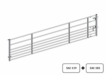 Materiels - Cage de contention - PACK DE 14 PORTES 7 LISSES PETIT BETAIL L.5/6M EMBOITEE