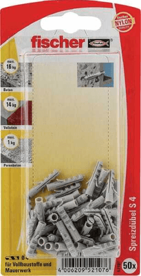 Pièces agricoles - Fasteners - Cheville en nylon S4 (50)