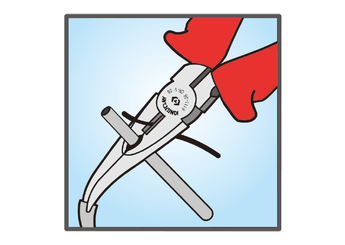Outils - Outils divers - Pince à becs demi-ronds coudés 200mm isolée VDE EN60900