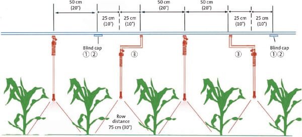 Pièces agricoles - Pièce Pulvérisateur - Adaptateurs de déplac. 25-50cm
