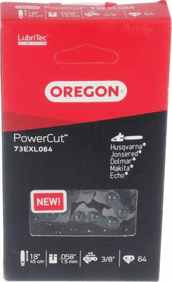 Pièces agricoles - Jardin et forêt pièce adaptable - Chaîne de tronçonneuse 3/8" 1,5mm 64 DL dent à angle droit Oregon
