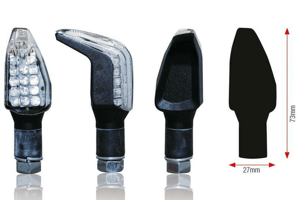 Pièces Quad & Motos - Equipement véhicule - Clignotants BIHR Boomerang LED noir universel