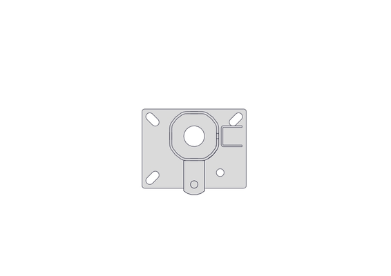 Accessoires et options matériel  - Matériel d'élevage - autre - POTEAU PLATINE DEPORTEE BOUT DE MUR ID (BOX)