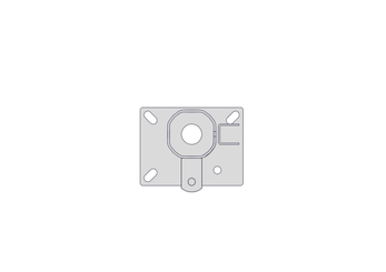Accessoires et options matériel  - Matériel d'élevage - autre - POTEAU PLATINE DEPORTEE BOUT DE MUR ID (BOX)
