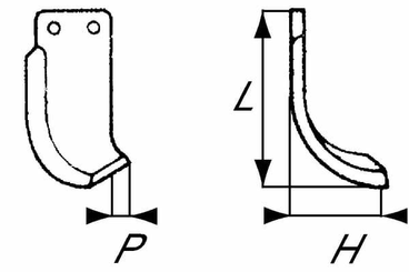 Pièces agricoles - Travail du sol - Lame de fraise D. Eberhardt