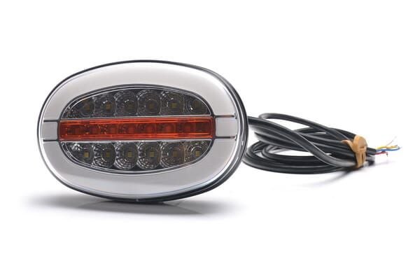 Pièces agricoles - Eclairage - Feu avant multifonction LED, ovale, avec répétiteur, 12-24 V, 136,4 x 91 x 40 mm