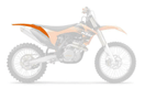 Garde-boue arrière UFO orange KTM SX/SX-F