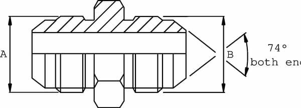 Pièces agricoles - Hydraulique - Raccord réduc.1/2 x 7/8 UNF