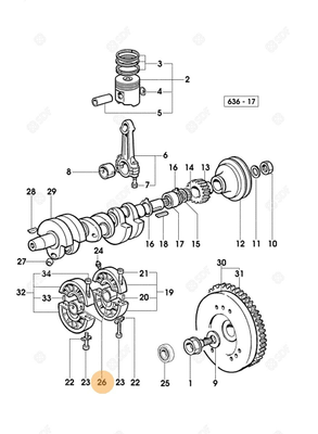 Pièces agricoles - Pieces moteur - DEMI-COUSS.DE PALIER Deutz-Fahr origine