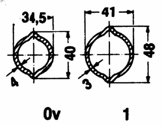Pièces agricoles - Transmission - Tube profilé citron 1 Ø ext. : 48x41x3 mm L : 1,4 m Walterscheid