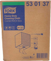 Chimie - Chimie divers - Essuie-tout, rouleau blanc, 32cm x 106m, 1 pli, extérieur Ø250mm, gaufré, Tork