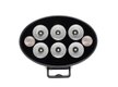 Phare de travail + feu de signalisation LED orange, 36W, 3500lm, ovale, 12/24V, 155x105x58mm, faisceau diffus, 6+2LED's, Black