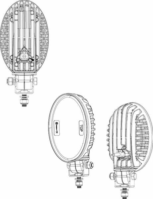 Pièces agricoles - Eclairage - Phare de travail LED, 24 W, 2240 lm, ovale, faisceau large , Kramp