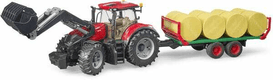 Case IH Optum 300 CVX avec chargeur frontal et remorque