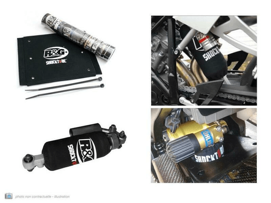 Pièces Quad & Motos - Equipement véhicule - Protection d'amortisseur R&G RACING noir 20,3x24,1