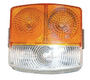 Feu de direction et de position LH 21/10W, carré, 12V, ambre/transparent, à boulonner, 95x54.5x90mm, Hella