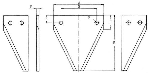Pièces agricoles - Moissonneuses - Section de couteau supérieure dentelée MacDon