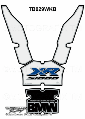 Pièces Quad & Motos - Equipement véhicule - Protection de réservoir MOTOGRAFIX blanc/noir/bleu BMW S1000XR