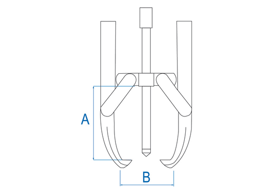 Outils - Outils divers - Extracteur 3 griffes longues-Autocentrage Cap 360mm Prof 385mm 10T