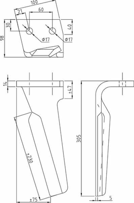 Pièces agricoles - Travail du sol - Dent Alpego D06701 RH