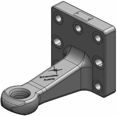 Pièces agricoles - Tracteur pièce adaptable - Oeillet de remorquage diamètre 40mm 145x145 déporté avec douille DIN 11026