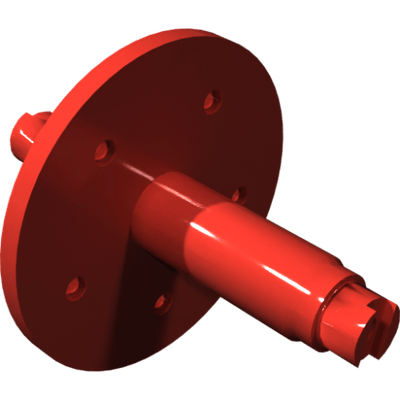 Pièces agricoles - Pièce divers - axe soudé peint