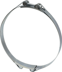Pièces agricoles - Fasteners - Collier de serrage, 240-250 mm double boulon, double bande DIN912 zingué Kramp